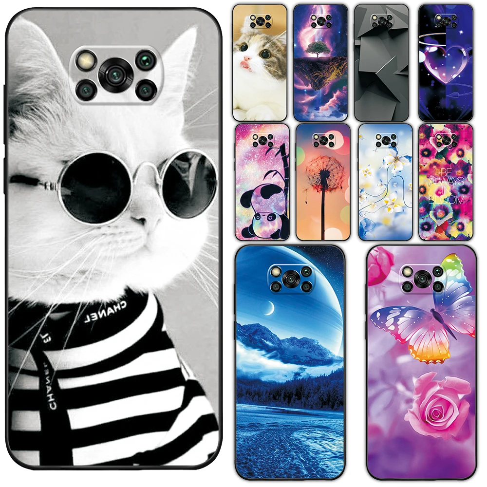 Per Xiaomi Poco X3 Pro Custodia Cool Cat Cover Per Telefono Per Xiaomi Poco X3 Pro 6.67 "Custodia Morbida In Silicone Antiurto Su Poco X3 Pro Coque
