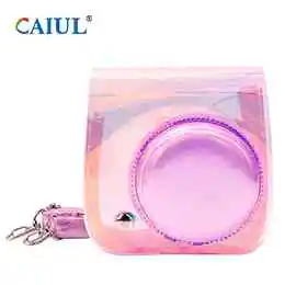 CAIUL миниатюрная сумка под камеру для Fujifilm Instax Mini 9 8 8+ чехол для камеры с мгновенной пленкой Премиум градиентная розовая ракушка набор аксессуаров - Цвет: Camera bag---pink