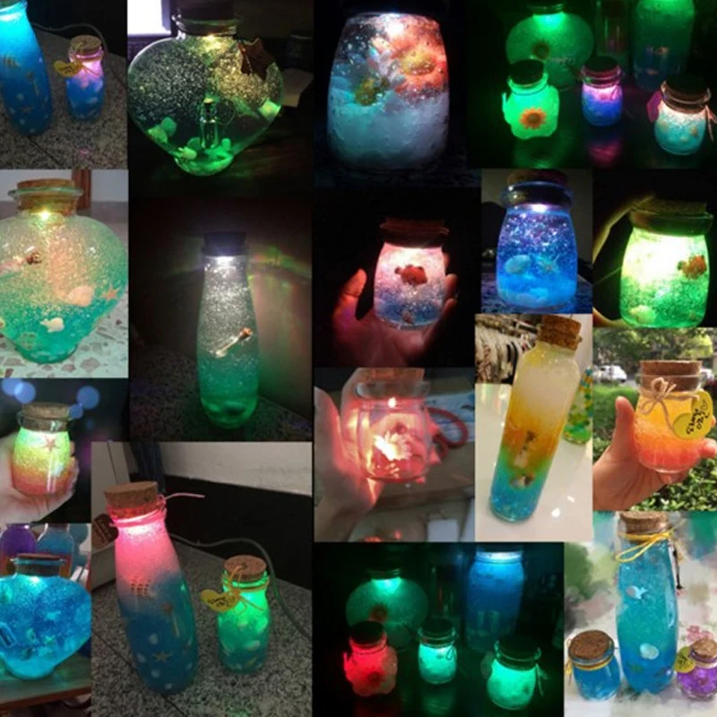 1pc Magic Fluorescent Glow In The Dark Luminous Party Bright Paint Star Wishing Bottle Particle Luminous Sand Toys For Kids