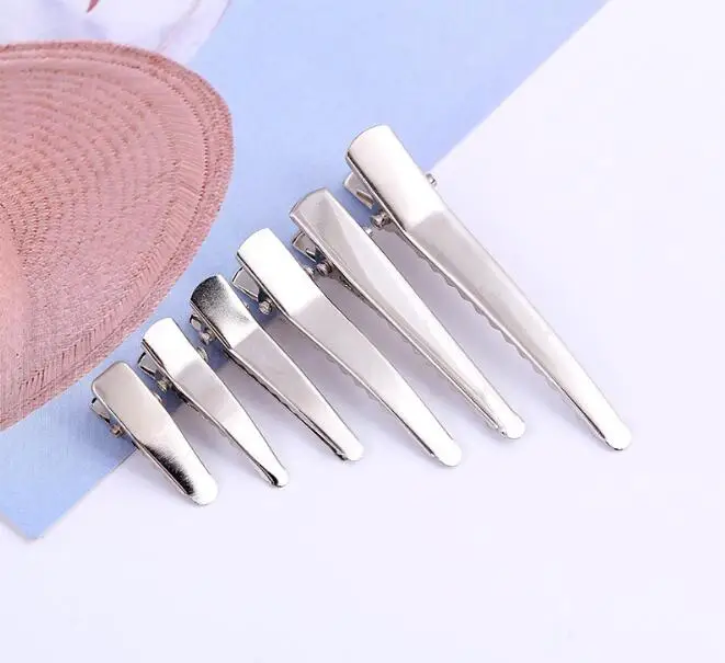 100 unids/lote de pinzas de cocodrilo de Metal para el pelo de 30mm