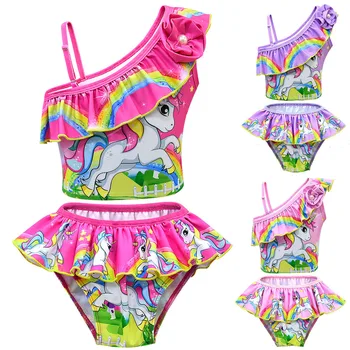 

Baby Girls Unicorn Swimwear 2020 Summer Cute Sleeveless Toddler Swimsuit Bathing 2pcs Suit Swimming Suit Children's Swim Suit
