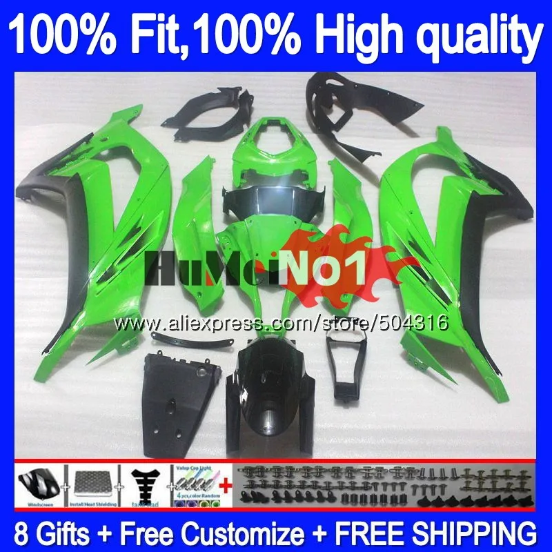 Инъекция для KAWASAKI ZX 10R 1000CC ZX10R 11 12 13 14 15 74MC.54 ZX1000 CC ZX-10R 2011 2012 2013 2014 2015 светло-зеленый