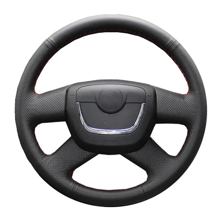 Чехол рулевого колеса автомобиля DIY на заказ рулевая обёртка для Skoda Octavia Superb 2012 Fabia Skoda Octavia a5 2012 2013 Yeti 2009