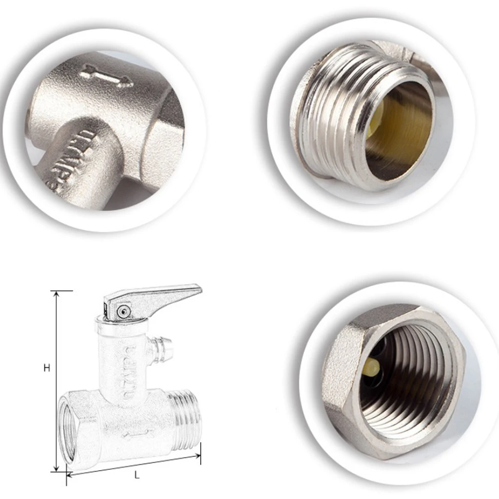 1/2inch DN15 Brass Water Heater Pressure Relief Check Safety Valve Water Heater Valve