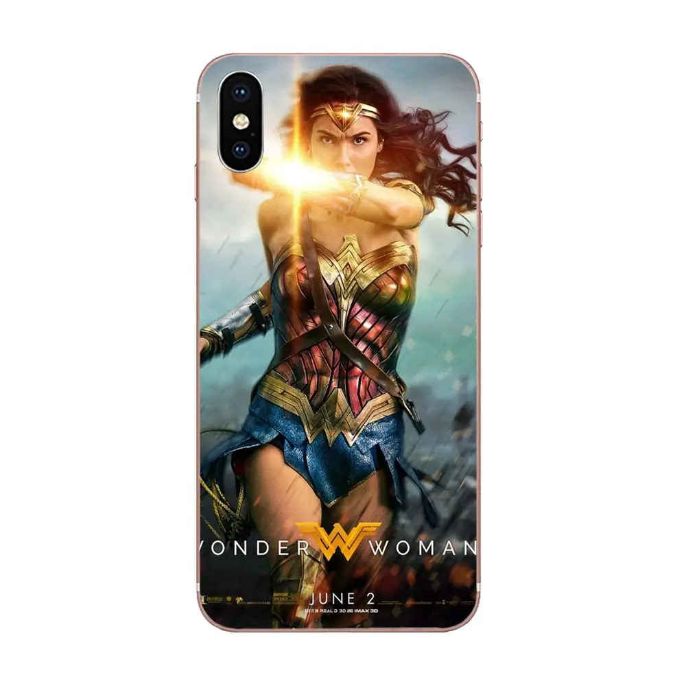 Diy Окрашенные аксессуары для телефонов Чехол Wonder Woman Top для Apple iPhone 4 4s 5 5C 5S SE 6 6S 7 8 Plus X XS Max XR