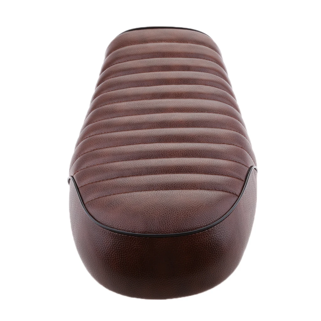 Motorcycle Cafe Racer Seat Brown +2' 32Ft Fiberglass Exhaust Heat Wrap Beige