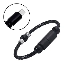 Besegad, портативный плетеный браслет из искусственной кожи, USB кабель для быстрой зарядки и передачи данных, шнур для IOS телефонов, планшетов, usb-порт type-c