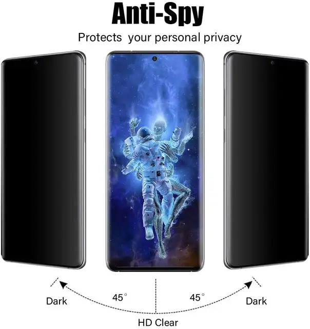 Anti-spy Privacy Screen Protector Full Coverage Tempered Glass+
