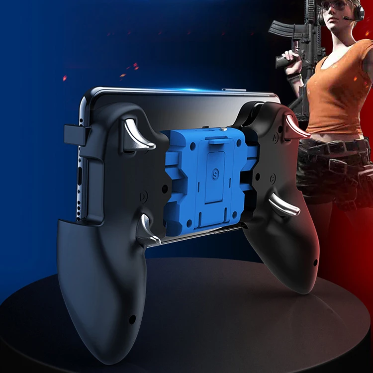 

Bluetooth 4.0 Gamepad PUBG Game Controller for iPhone With Foldable Phone Holder Game Pad Joystick Built-in 180mAh Battery