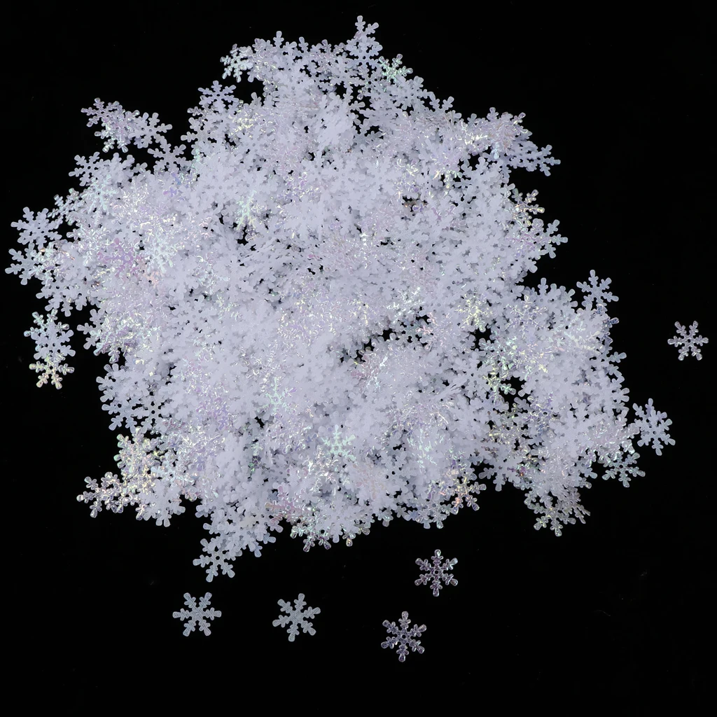 Bag Of 1000pcs 15mm Nonwoven Christmas Snowflake Table Confetti Xmas Decor for Home Holiday Ornament Party Festival Favor