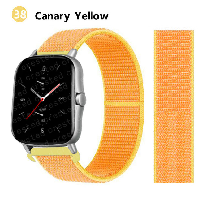 Nylon band For Amazfit GTS/2/2e/GTS2 Mini/GTR 3 Pro 42mm/47mm/GTR2/2e/stratos 2/3 Sport Loop Bracelet Amazfit bip strap