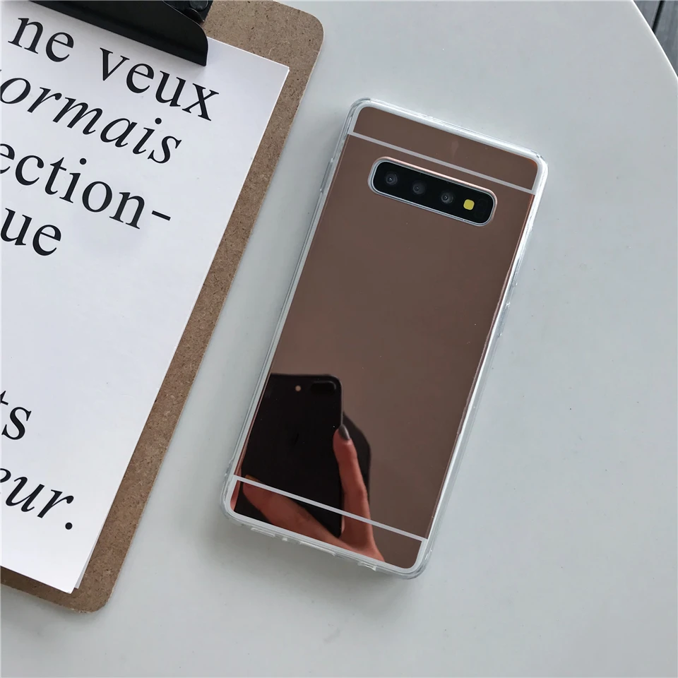 Чехол из ТПУ с зеркальным покрытием для Samsung Galaxy S10 Plus S10E S8 S9 S20 Ultra Note 10 A51 A71 A50 A70 A10 A20