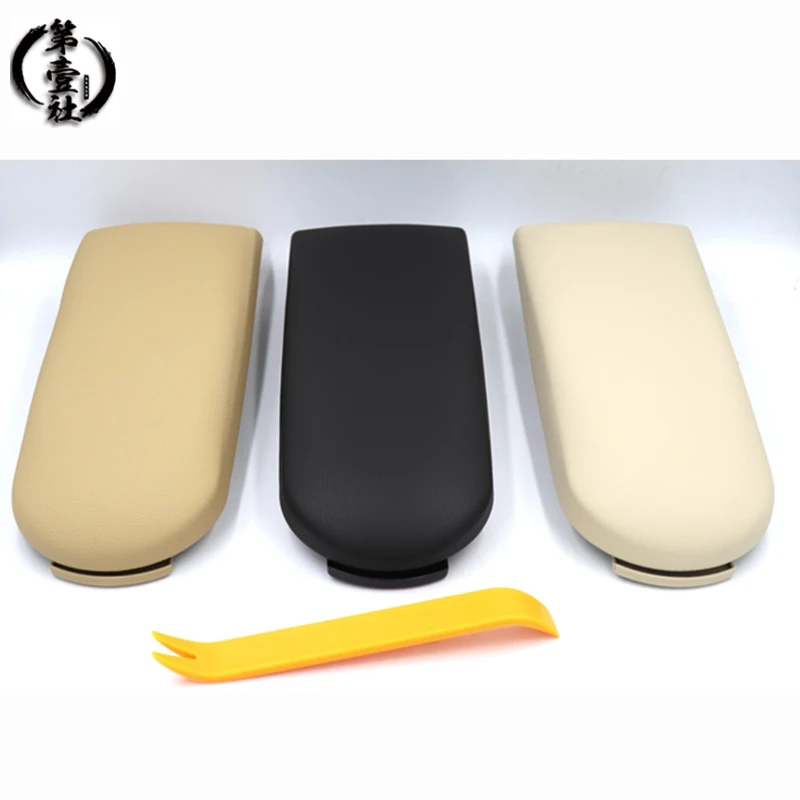

Car Leather Armrest Panel Cover Center with Latch Lid for VW Golf MK4 Passat B5 Polo R32 1998-2009 black beige grey