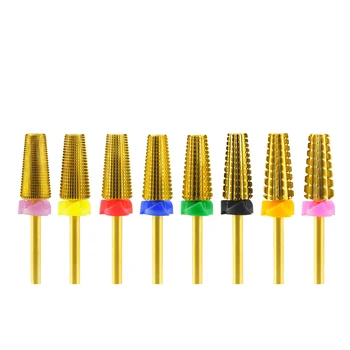 

10pcs/lot Carbide Nail Drill Bit 5 in 1 Fastest Remove Acrylics or Gels BitsFor Removing Gel Varnish Nail Polish Pedicure Files