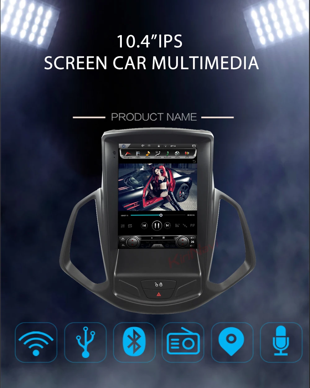 KiriNavi вертикальный экран Tesla стиль Android 8,1 10,4 ''автомобильное радио gps навигация для Ford Ecosport автомобильный Dvd мультимедиа 2013