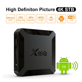 

2020 X96Q Android 10.0 TV Box Allwinner H313 Quad Core Support 4K 3D Set Top M3u 2GB 16GB Media Player X96 Mini Smart TV Box