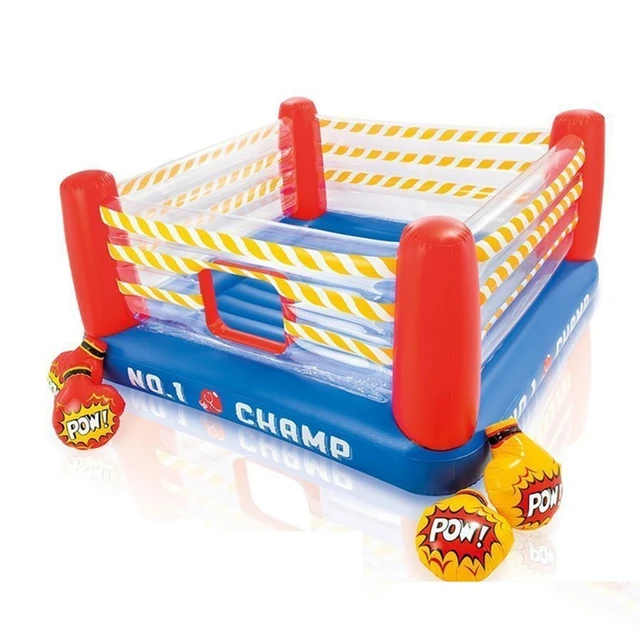 US $98.00 226cmx226cm Child Inflatable Boxing Ring Bounce House include Boxing Gloves Jumping House for Kids
