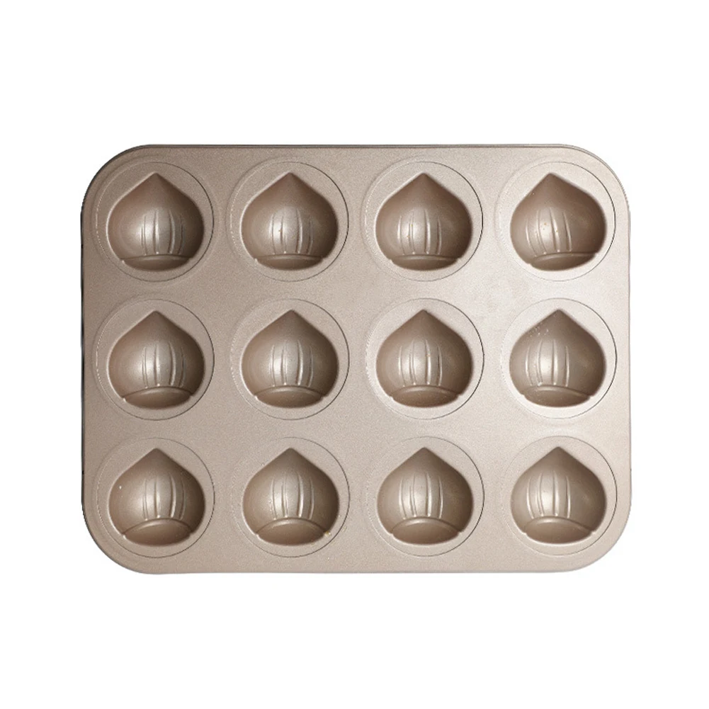  12 Even Cake Mold Cake Pan Non-Stick Chestnut-Shaped Baking Pan Kitchen Oven Baking - 4000534424895