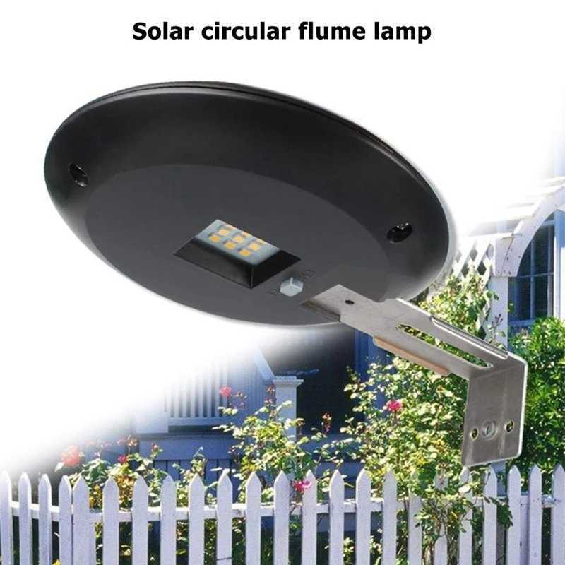 Outdoor Garden Decorative Lights, 2Pcs Waterproof 9Led Solar Outdoor Wall Light Garden Yard Fence Lamp