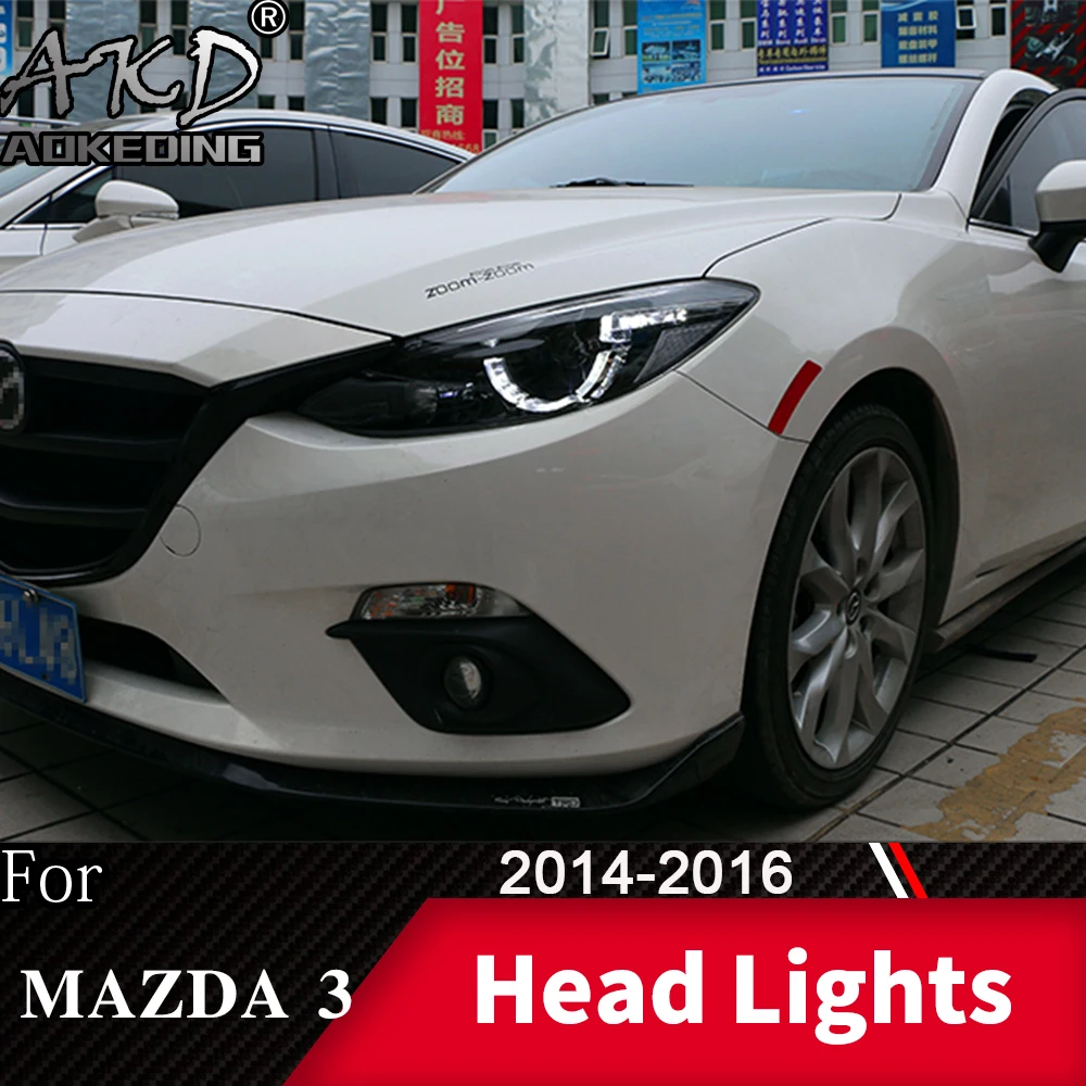 Головной фонарь для автомобиля Mazda 3 Axela- Мазда 3 головной светильник s противотуманный светильник s дневной ходовой светильник DRL H7 светодиодный Биксеноновая лампа автомобильные аксессуары