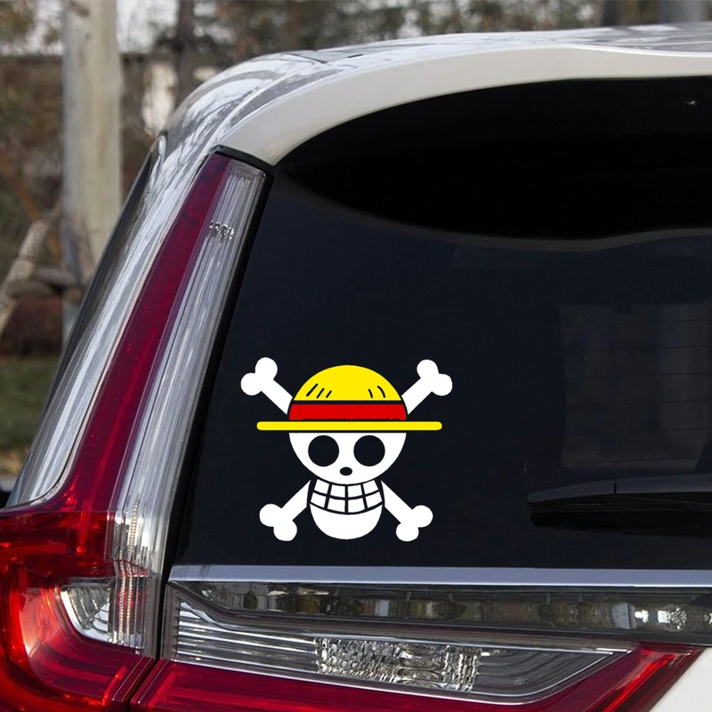 Автомобильные наклейки смешные креативные декоративные Luffy из мультфильма для