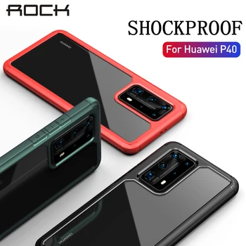 

ROCK Shockproof Phone Case For Huawei P40 Pro 5G Global Back Cover Clear Tempered Glass For Huawei P40+ P40pro ELS NX9 N04 Funda