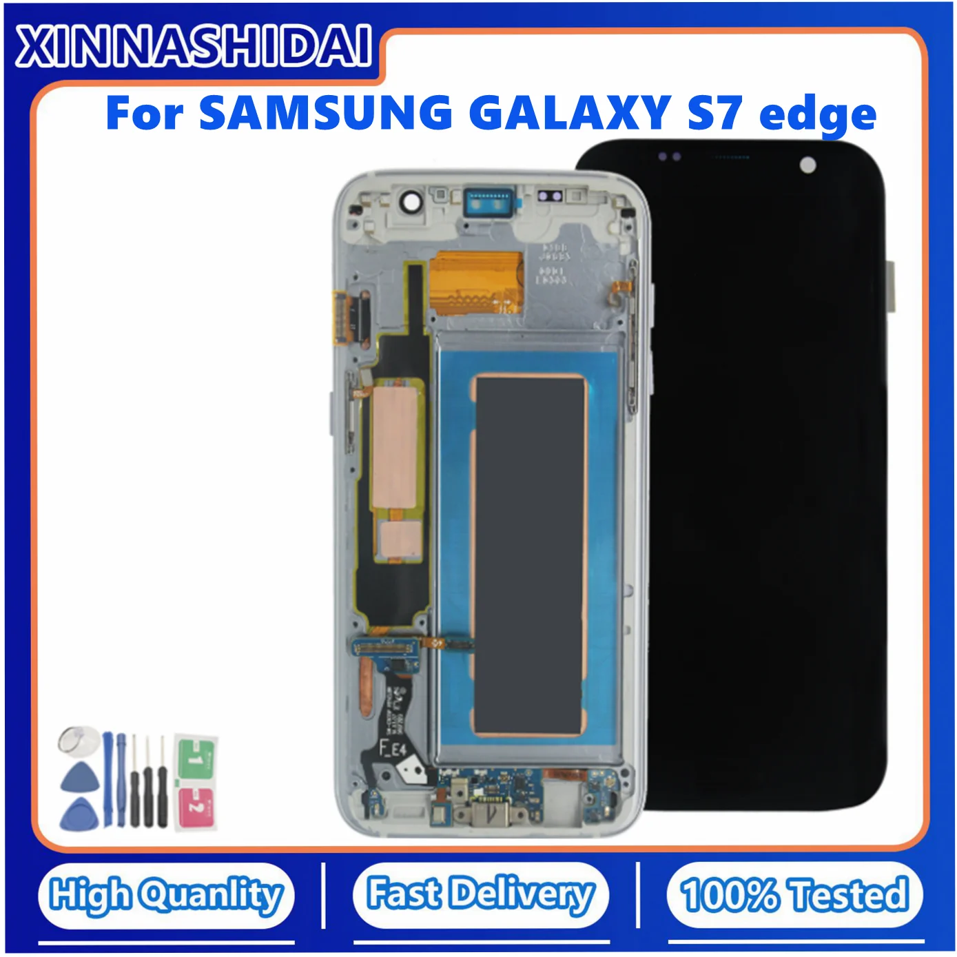 LCD For Samsung S7 edge G935 G935F with Frame Lcd Display Touch Screen