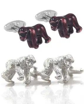 

10pairs/lot Animal Orangutan Monkey Cufflinks Cute Enamel Apes Cuff Links Shirt Buttons Men's Gift Fashion Jewelry Wholesale