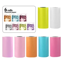 6 rouleaux de papier thermique, 57x30 mm, pour imprimante photo de poche Peripage et PAPERANG P1/P2 Mini, A6, haute qualité pour des images claires 