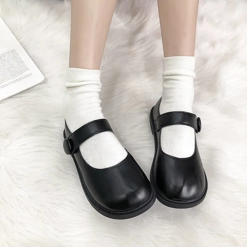 Rimocy chicas encantadoras de Mary Janes Otoño de 2020 cómodo bajo tacones cuadrados Vintage zapatos de mujer zapatos de Cosplay de Lolita princesa