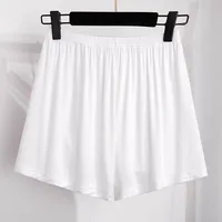 165Kg Plus Size Women's Summer Modal High Waist Safety Shorts 6XL 7XL 8XL 9XL 10XL Leggings Anti-Empty Shorts Black White - Image 3