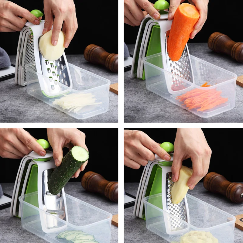 Многофункциональный ручной складной картофель Овощной измельчитель для фруктов слайсер HG99
