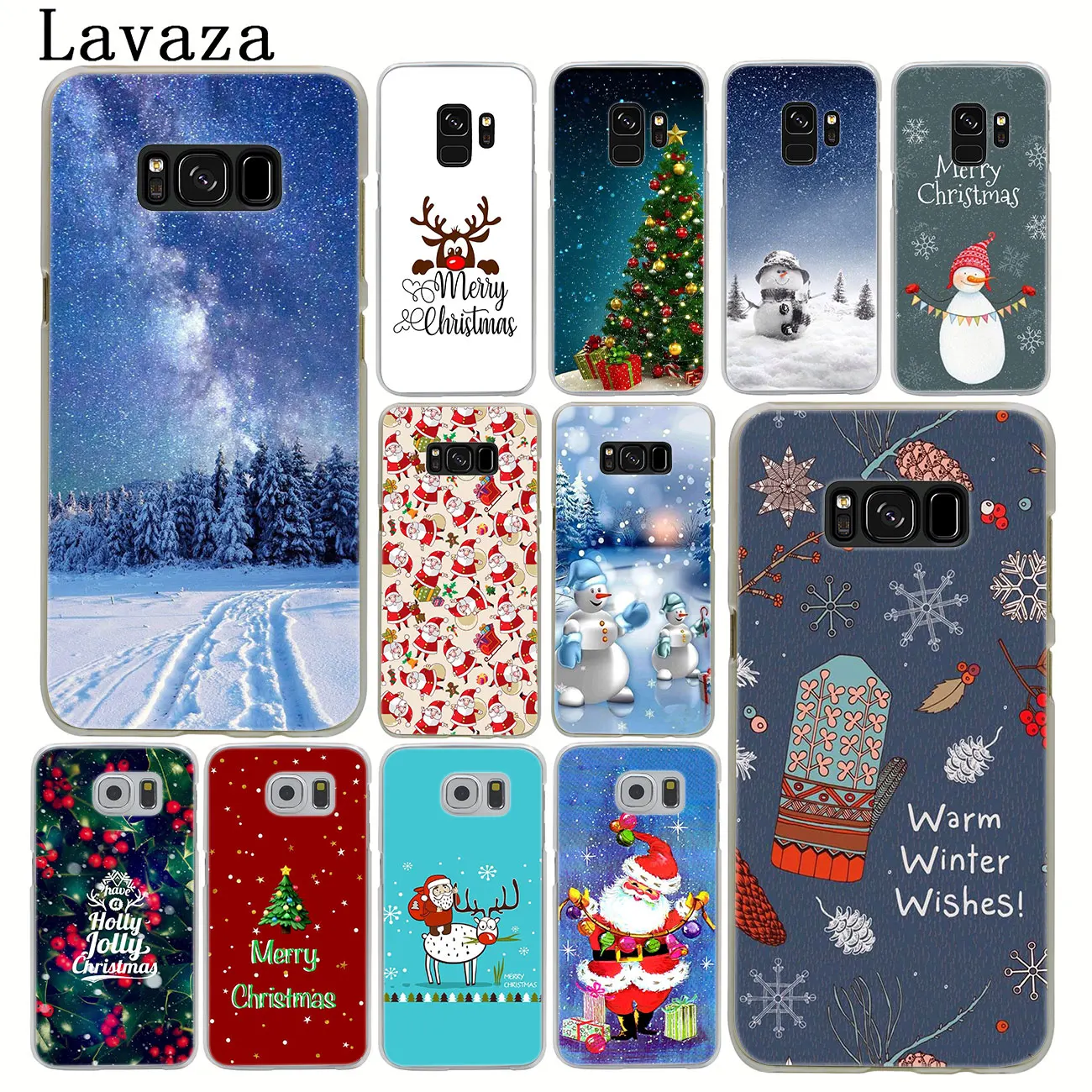 Чехол Lavaza Merry Christmas snow жесткий прозрачный чехол для телефона samsung Galaxy S10 E S10E S8 S9 Plus S6