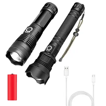 

XHP50 XHP70 LED Flashlight Waterproof Micro-USB Rechargeable Zoomable Lamp