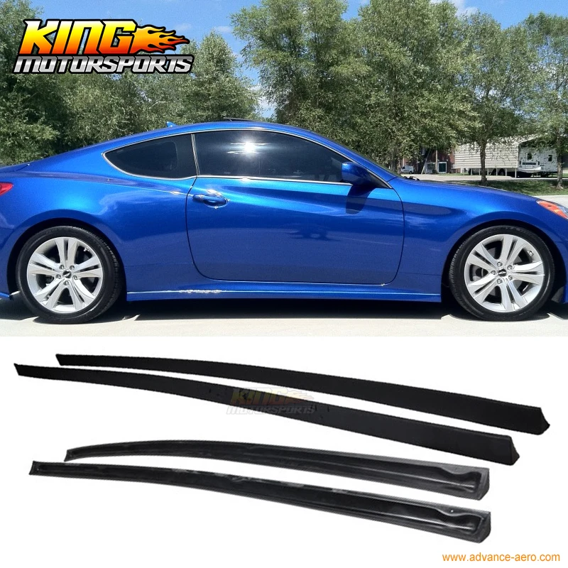 Подходит для 2010 2011 2012 hyundai Genesis купе черные боковые юбки боди JDM style | Автомобили и