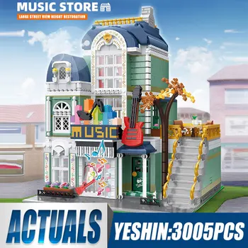 

Yeshin YC20008 Streetview Building Toys The MOC Music Store Model Building Blocks Bricks Assembly Toys As Kids Christmas Gifts