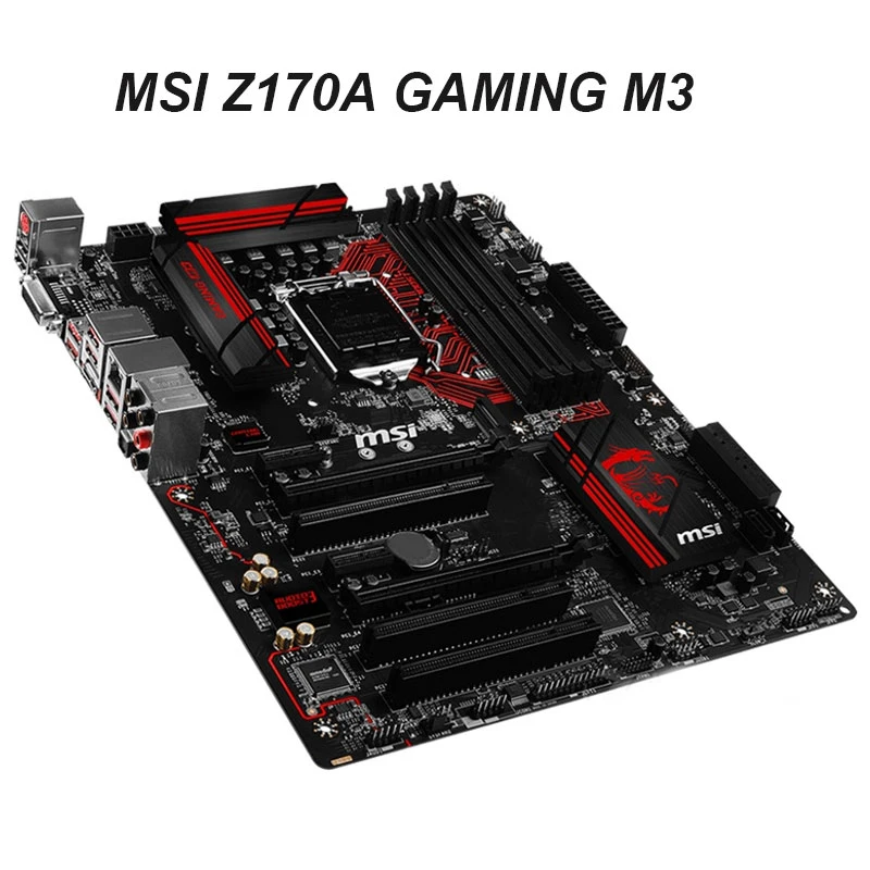 the most powerful motherboard For MSI Z170A GAMMING M3 Motherboard Intel Z170 LGA 1151 DDR4 64GB PCI-E 3.0 Desktop  Original Used Mainboard Core i7/i5/i3 best budget pc motherboard