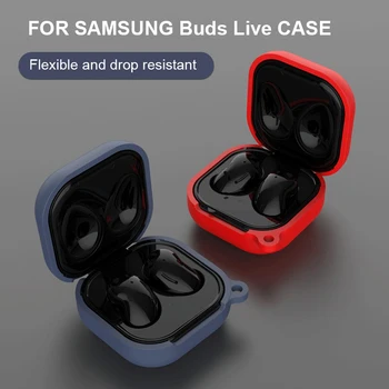 

Silicon Cover Case For Samsung Galaxy Buds Live Solid Color Shockproof Cover On For Galaxy Buds Live Bluetooth Earphone Case