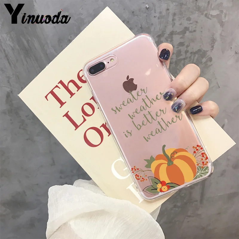 Yinuoda Тыква счастливый осень милые аксессуары для телефонов Чехол для Apple iPhone 8 7 6 6S Plus X XS max 5 5S SE XR чехол