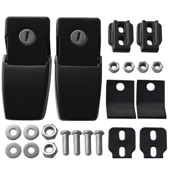 

Stainless Steel Hood Latches Hood Lock Catch Latches Kit for Jeep Wrangler Jk Jl 2007-2018 Unlimited