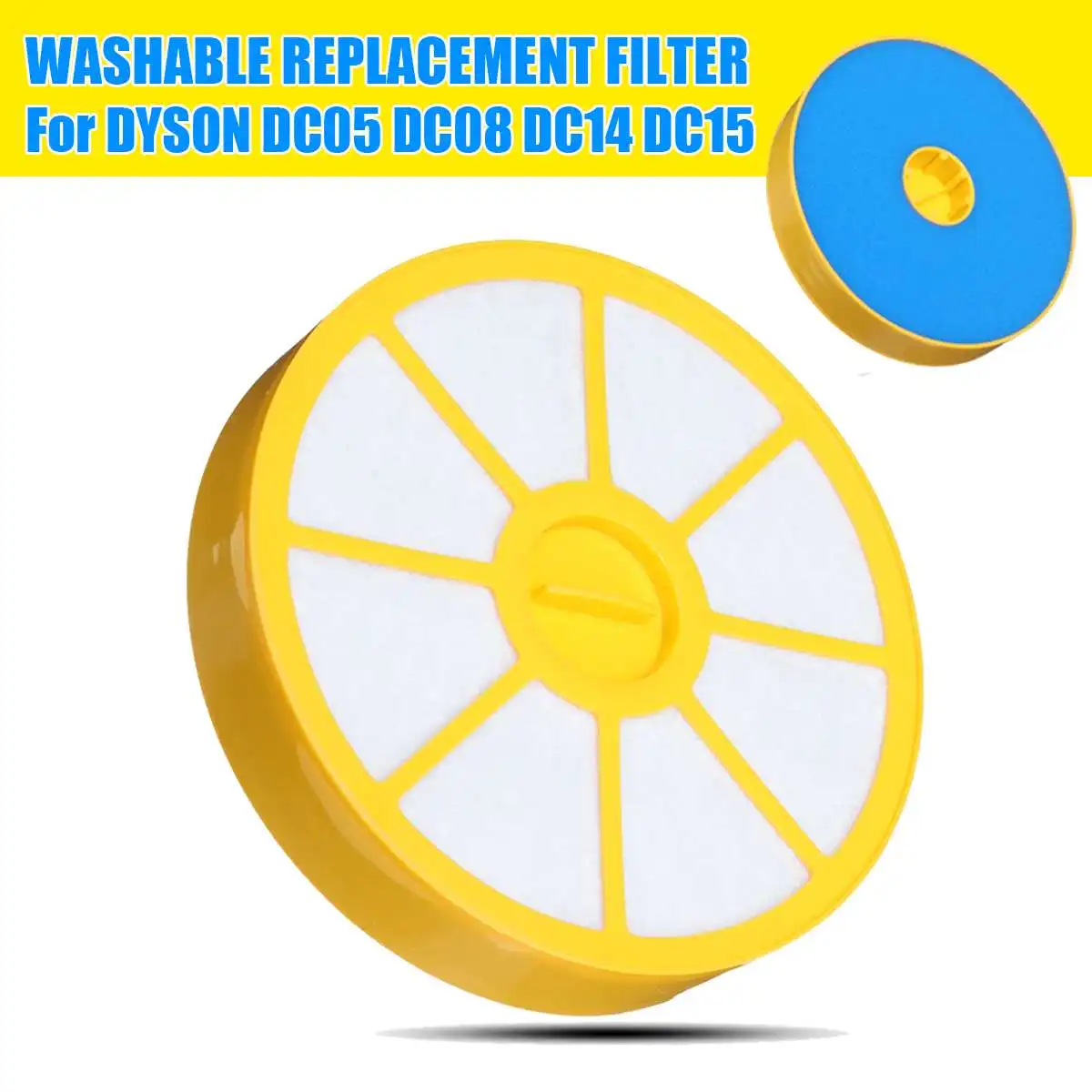 

Front & Back HEPA Filter Kits Washable Motor Vacuum Cleaner Replacement Filter Assembly Parts Fit For Dyson DC05 DC08 DC14 DC15