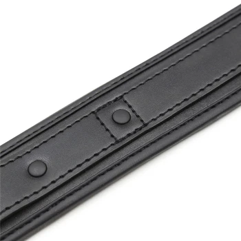 Leather Slave BDSM Collar with Leash Adult Games Sex Bondage Restraint Neck Cuffs Fetish Collar Erotic Sex Toys for Women Men 4