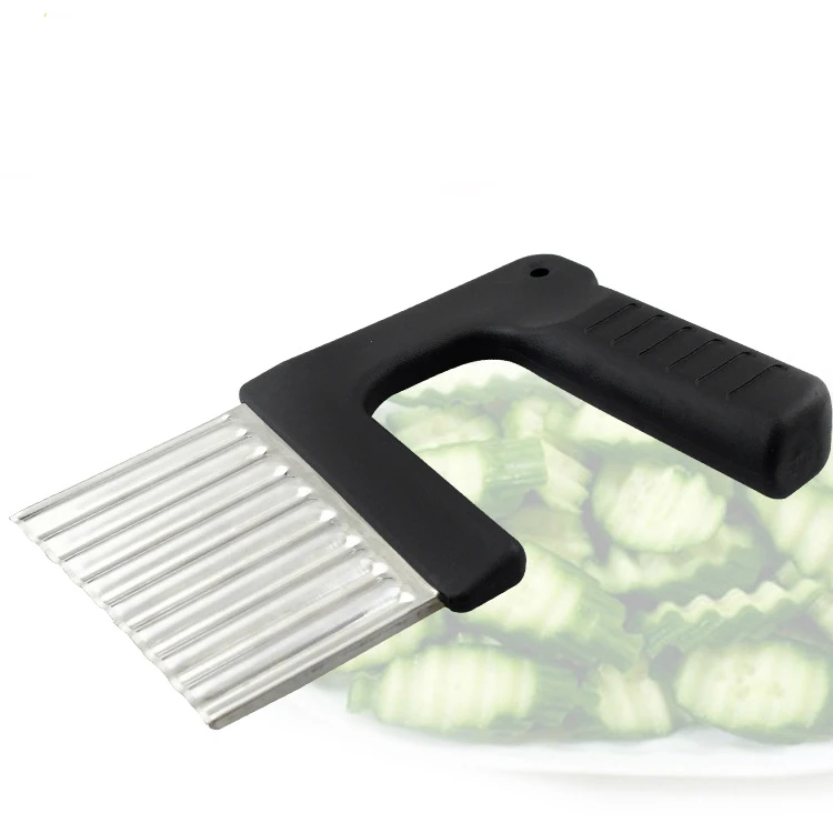 Potato Wave Cut Stainless Steel Fries Slicer Corrugated Creative Shredder |