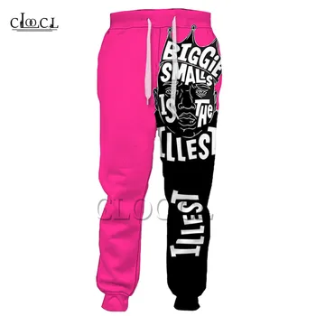 

Rapper Biggie Smalls Trousers 3D Print Rose Red Fashion Drawstring Pants Hip Hop Streetwear Women Men Sweatpants Casual Clothing