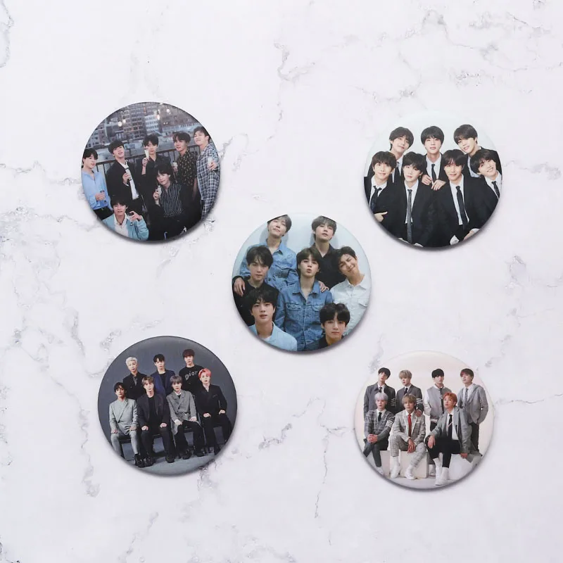 Kpop Boys Pins Brooches Album Badge Clothes Hat Accessories Backpack Decoration 1pcs Customizable Brooch Custom Pins