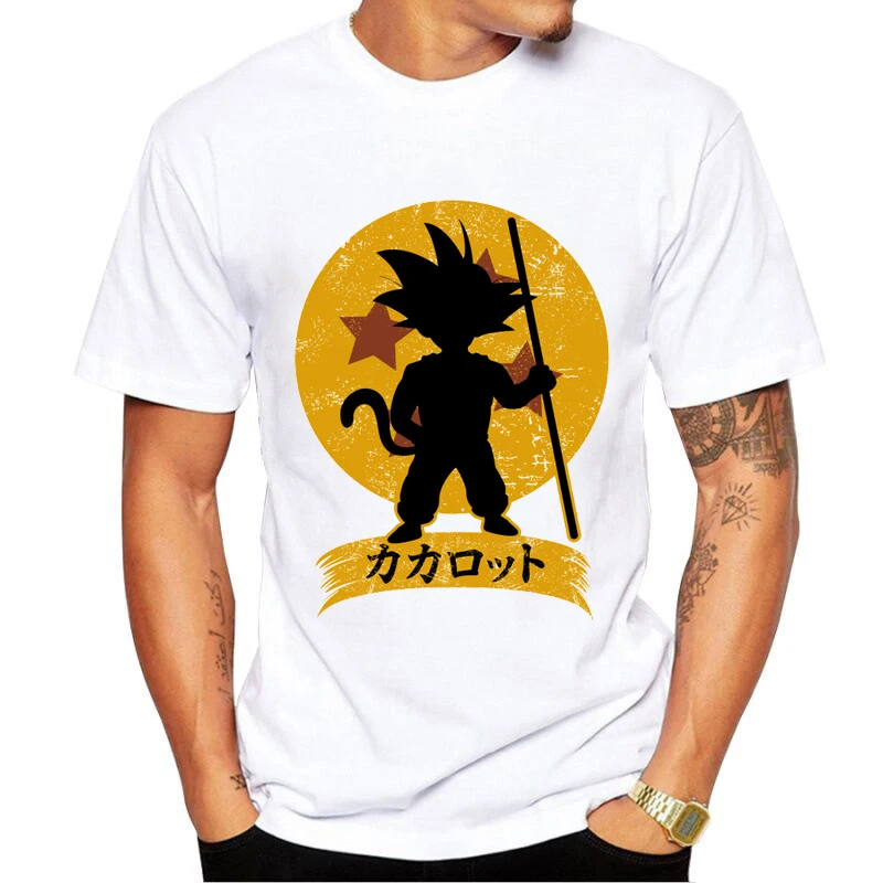 Модная футболка с логотипом Dragon Ball Z мужские повседневные топы короткими