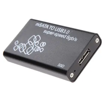 

HDD Enclosure Mini mSATA to USB 3.0 SSD Hard Disk Box External Enclosure Case with Data Cable Compatible with Windows 2000