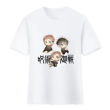 

Jujutsu Kaisen Fashion Modal Short Sleeve T-Shirt Cartoon Animation Peripherals Gojo Satoru Itadori Yuji Tee Tops Customize