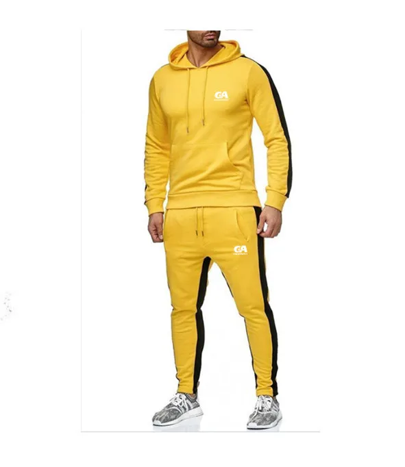Новинка, брендовый спортивный костюм GA Dragon Ball, хип-хоп, мужская спортивная одежда, комплект из двух предметов, плотное худи из хлопка и флиса+ штаны спортивный костюм - Цвет: 3