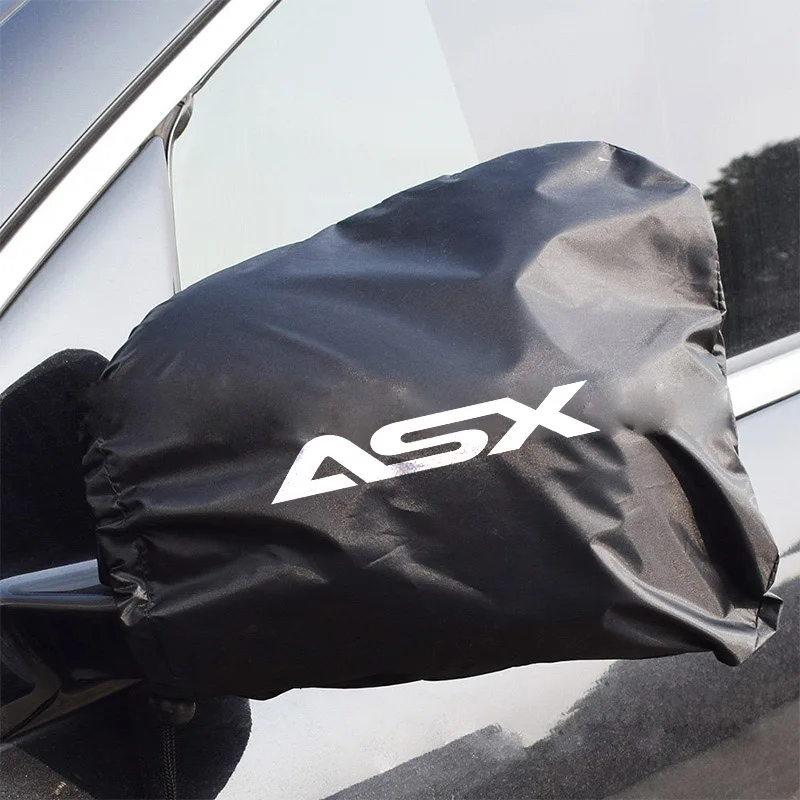 2 шт., Автомобильная крышка зеркала заднего вида для Mitsubishi ASX, автомобильные чехлы, снежный лед, водонепроницаемая защита от пыли, защита от солнца, УФ-защита для всех сезонов